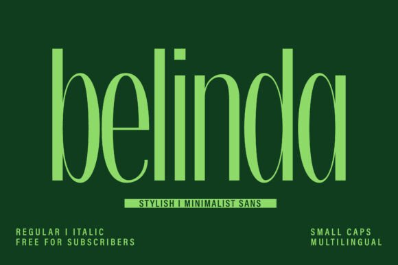 Belinda: A Minimalist Font for Modern Design