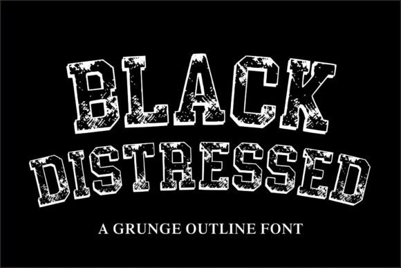 Black Distressed Font for Bold Visual Impact