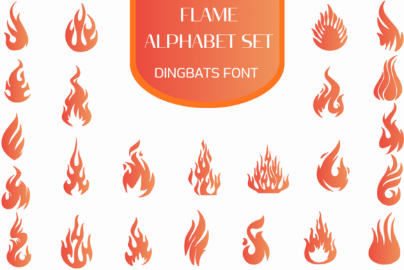 Flame Alphabet Set