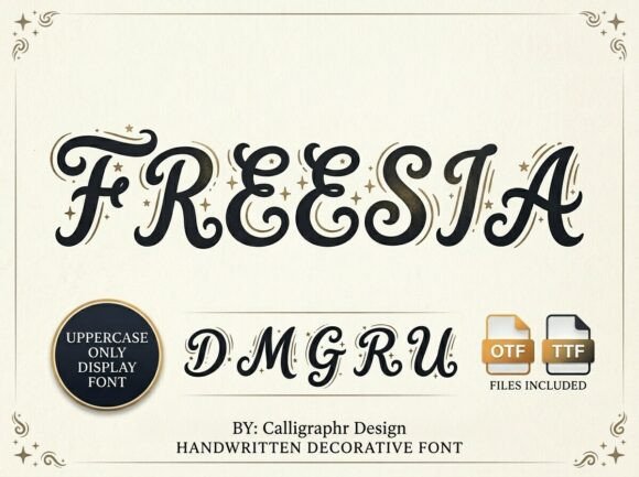 Freesia: A Starlit Typographic Spell