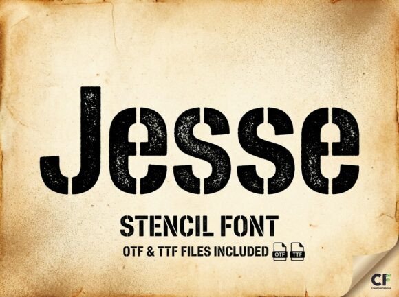 Jesse Industrial Stencil Font