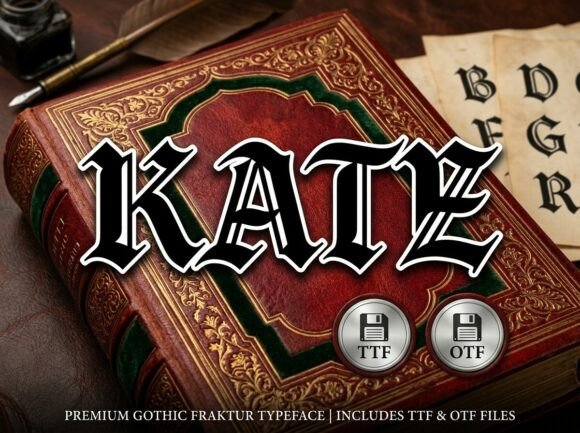 Kate: A Gothic Fraktur Typeface Reimagined for Modern Creativity