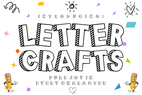 Letter Crafts – A Playful Hand-Drawn Kids Font