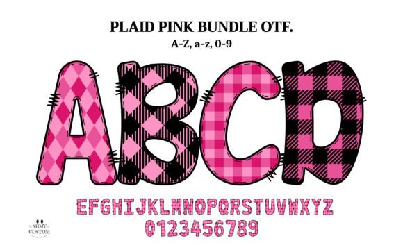 Plaid Pink Color Font: A Bold, Playful Addition to Your Design Toolkit