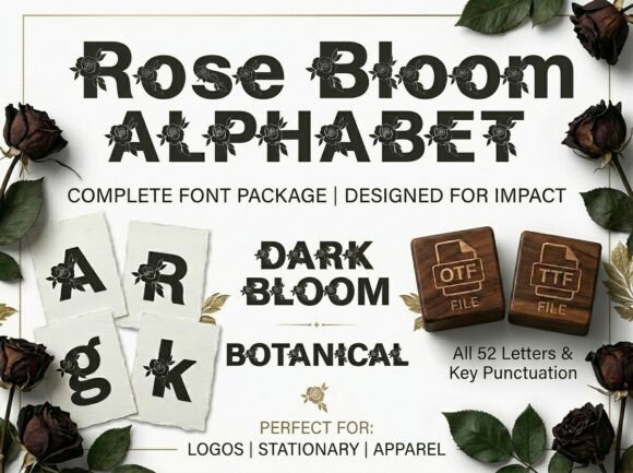 Rose Bloom Font