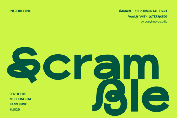 Scramble: A Variable Experimental Sans-Serif Font for Creative Design