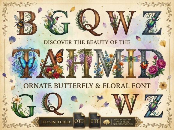 Tahmid: A Botanical Font That Brings Nature to Your Design