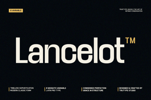 TRT Lancelot: A Modern Condensed Typeface for Impactful Design