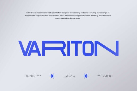 Variton: A Modern Sans Serif Font for Contemporary Design